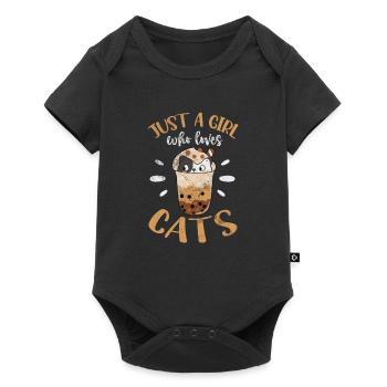 Bubble Tea Boba Tea Kawaii Cadeau - Body à manches courtes Premium Bébé - noir - Devant