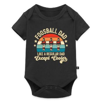 Table Soccer Player Retro Foosball Dad Vintage - Baby Premium short-sleeve bodysuit - black - Front