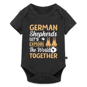 German Shepherd - Baby Premium short-sleeve bodysuit - black - Front
