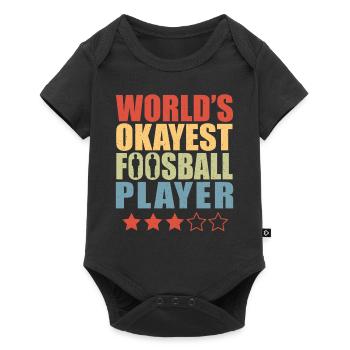 Retro Table Soccer Vintage World's Okayest Foosbal - Baby Premium short-sleeve bodysuit - black - Front