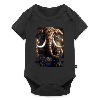 Mammut - Baby Premium Kurzarmbody - Schwarz - Vorne
