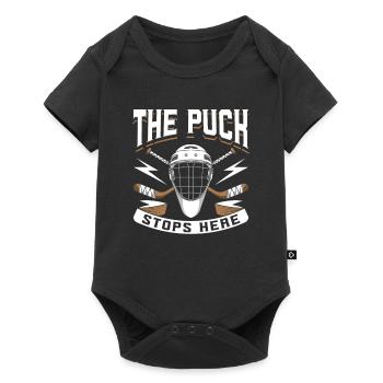 Der Puck bleibt hier stehen - Baby Premium Kurzarmbody - Schwarz - Vorne
