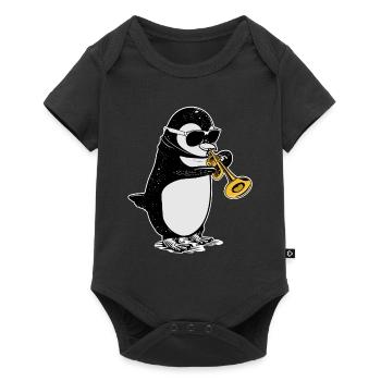 Penguin Trumpet Gift Kids Big Band Music - Baby Premium short-sleeve bodysuit - black - Front