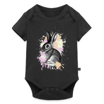 Rabbit Rabbit - Baby Premium short-sleeve bodysuit - black - Front