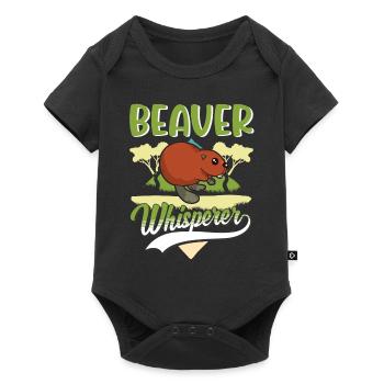 Beaver Whispering Beaver Dam - Baby Premium short-sleeve bodysuit - black - Front