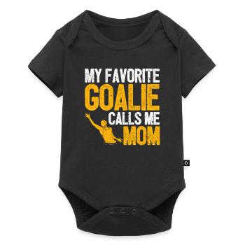 Mon gardien de but préféré m’appelle Mama Water Polo - Body à manches courtes Premium Bébé - noir - Devant