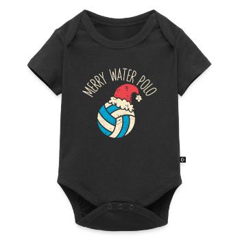 Joyeux joueur de water-polo Entraîneur des fans Noël - Body à manches courtes Premium Bébé - noir - Devant