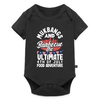 Mukbang and Barbecue on 4th of July - Baby Premium short-sleeve bodysuit - black - Front