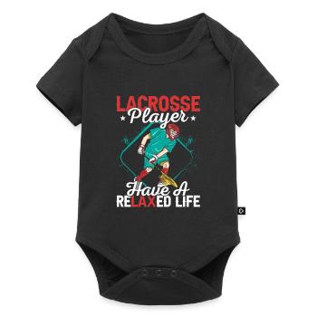 Les joueurs de crosse ont une vie détendue Équipe de style de vie - Body à manches courtes Premium Bébé - noir - Devant