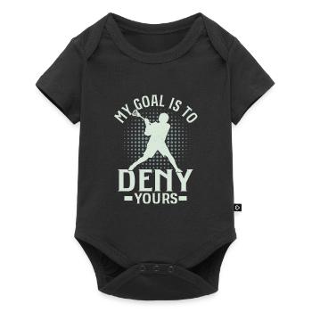 My Goal Is To Deny Yours Player Lacrosse - Baby Premium short-sleeve bodysuit - black - Front