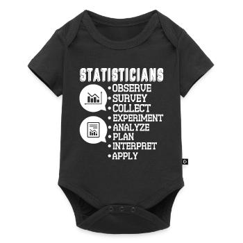 Statistician Statistician Observe Survey - Baby Premium short-sleeve bodysuit - black - Front