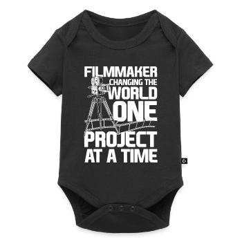 Filmmaker Changing The World One Project At A Tim - Baby Premium Kurzarmbody - Schwarz - Vorne