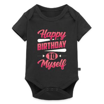 Joyeux anniversaire à moi doux - Body à manches courtes Premium Bébé - noir - Devant