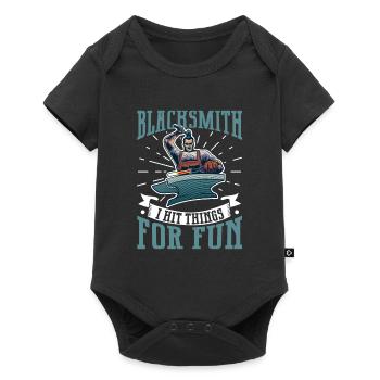 Blacksmith Metalworker Bladesmith Metal - Baby Premium short-sleeve bodysuit - black - Front