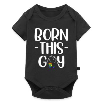 Né ce gay diversité sexuelle gay - Body à manches courtes Premium Bébé - noir - Devant