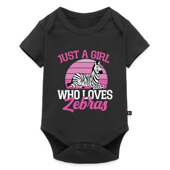 Zebra - Baby Premium short-sleeve bodysuit - black - Front