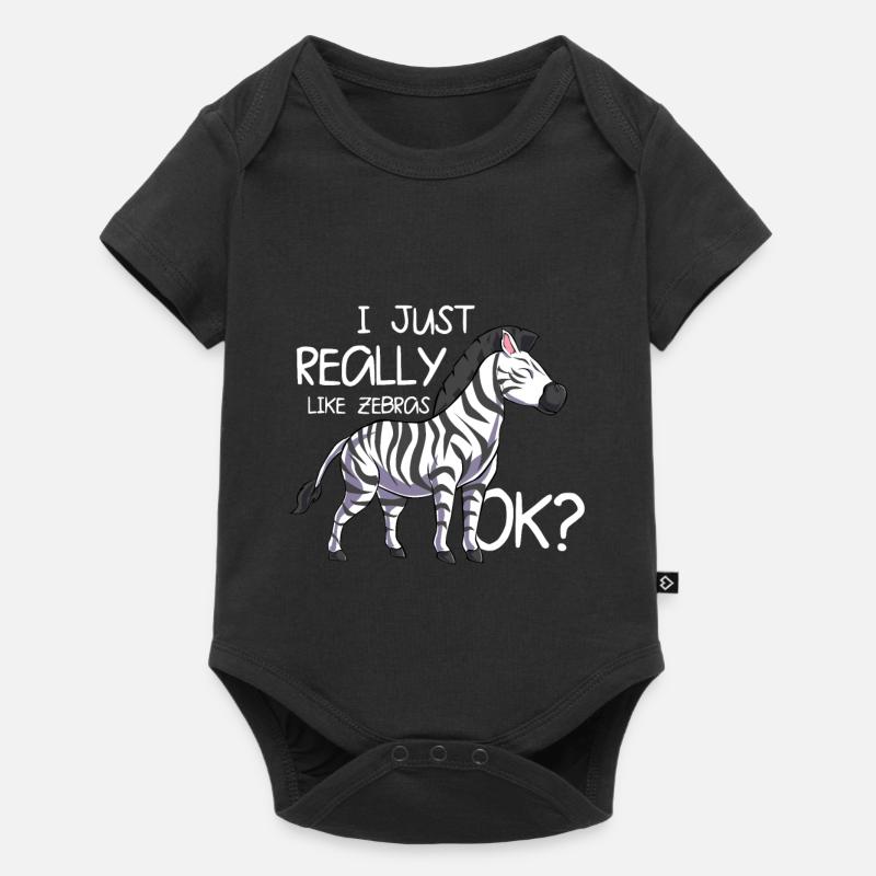 Zebra - Baby Premium Kurzarmbody - Schwarz