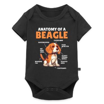 Explication du chien Anatomie d’un beagle - Body à manches courtes Premium Bébé - noir - Devant