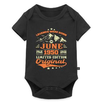 Juin 1950 Anniversaire Né en 1950 Juin Cadeau - Body à manches courtes Premium Bébé - noir - Devant