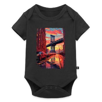 New York - Body à manches courtes Premium Bébé - noir - Devant