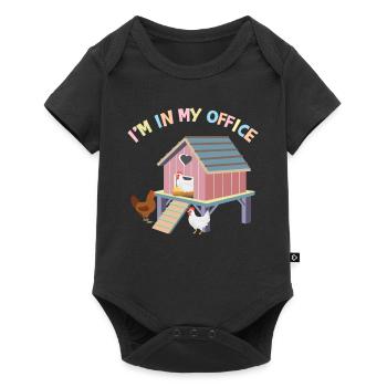 Je suis dans mon bureau - Body à manches courtes Premium Bébé - noir - Devant