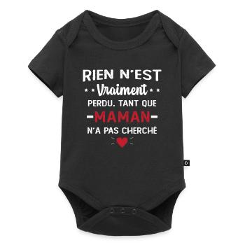 Maman n'a pas cherché Cadeau Humour - Body à manches courtes Premium Bébé - noir - Devant