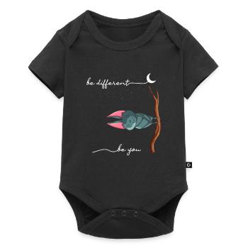 Be Different Bat Be You Autism Awareness Bat - Baby Premium Kurzarmbody - Schwarz - Vorne