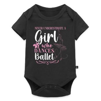 Ballet Dancer Dance Girl Ballerina - Baby Premium Kurzarmbody - Schwarz - Vorne