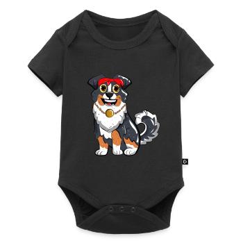 Australian Shepherd - Baby Premium short-sleeve bodysuit - black - Front