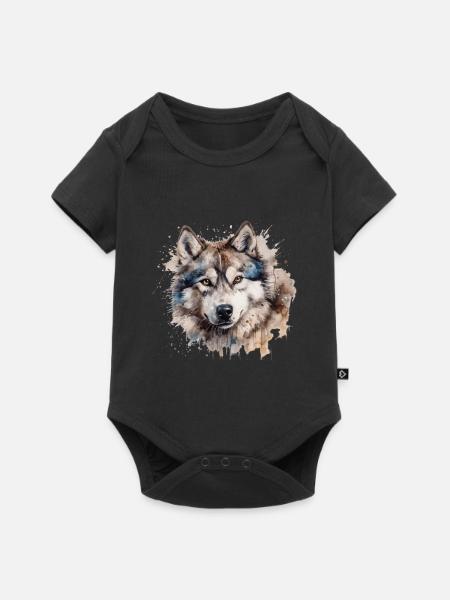 Alaskan Malamute - Baby Premium Kurzarmbody - Schwarz