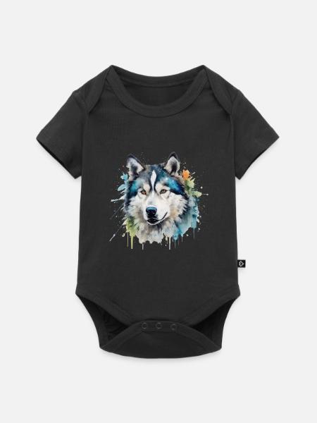 Alaskan Malamute - Baby Premium Kurzarmbody - Schwarz