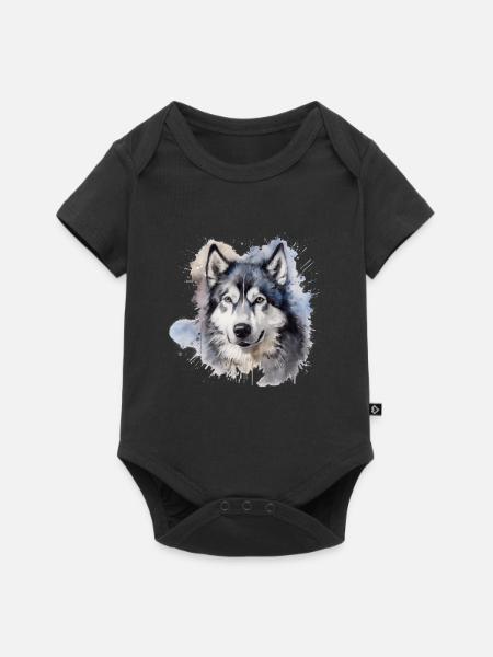 Alaskan Malamute - Baby Premium Kurzarmbody - Schwarz