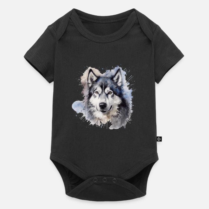 Malamute d’Alaska - Body à manches courtes Premium Bébé - noir