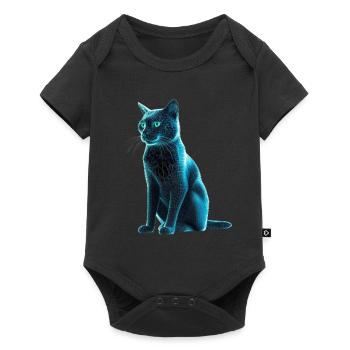Cyber Kitty - Baby Premium short-sleeve bodysuit - black - Front