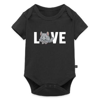 Chinchilla Love Shorttail Longtail Long Hair - Baby Premium short-sleeve bodysuit - black - Front