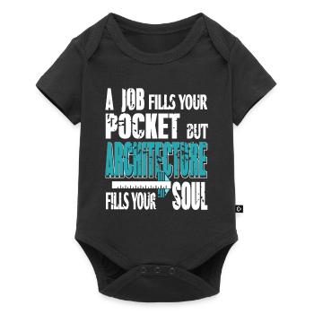 Architecture Fills Your Soul Retro Funny Architect - Baby Premium Kurzarmbody - Schwarz - Vorne