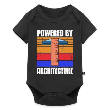 Powered By Architecture Retro Vintage Designs - Baby Premium short-sleeve bodysuit - black - Front