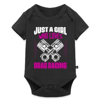 Just A Girl Who Loves Drag Racing Driver Muscle Ca - Baby Premium short-sleeve bodysuit - black - Front