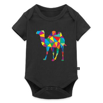 Camel Polygon Desert Art - Baby Premium short-sleeve bodysuit - black - Front