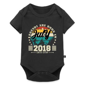 July 2018. Birthday gift July 2018. - Baby Premium short-sleeve bodysuit - black - Front