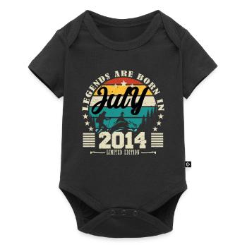 Juli 2014. Geburtstagsgeschenk Juli 2014. - Baby Premium Kurzarmbody - Schwarz - Vorne