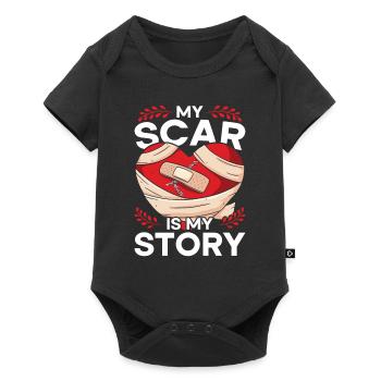 Heart Surgery My Scar Is My Story - Baby Premium short-sleeve bodysuit - black - Front
