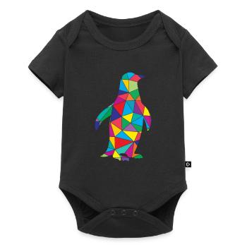 Pingouin Polygone Animal Sauvage - Body à manches courtes Premium Bébé - noir - Devant