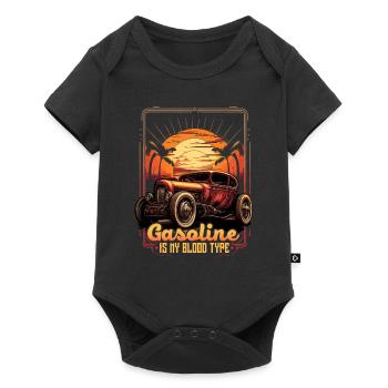 L’essence Hot Rod est mon groupe sanguin, Retro Vintage - Body à manches courtes Premium Bébé - noir - Devant