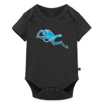 Diving Coral Reef Ocean Diver Silhouette - Baby Premium short-sleeve bodysuit - black - Front