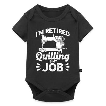 Quilting Gift Sewing Knitting Quilter - Baby Premium short-sleeve bodysuit - black - Front