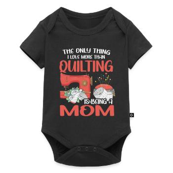 Quilten Geschenk Nähen Stricken Quilter - Baby Premium Kurzarmbody - Schwarz - Vorne