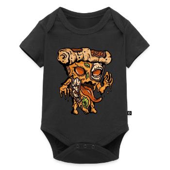 Zombie Pizza Funny Fast Food Apocalypse - Baby Premium short-sleeve bodysuit - black - Front