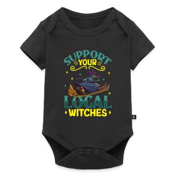 Hexe Okkult Gothic Dunkel Satanisch Unheilige - Baby Premium Kurzarmbody - Schwarz - Vorne