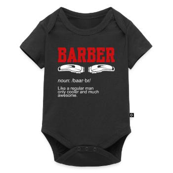 Nom de barbier - Body à manches courtes Premium Bébé - noir - Devant